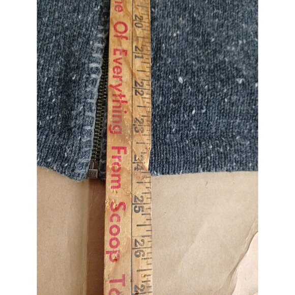 Woolrich Hoodie Sweater Jacket Womens L Gray Wool Blend Full Zip Cardigan - Picture 3 of 6